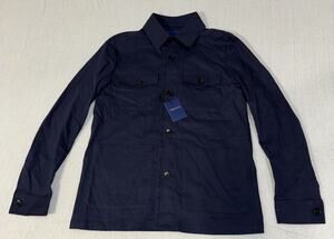Collars & Co Mens Maverick Blazer Navy Linen Cotton Chore Jacket NK-6027 S NWT